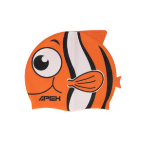 Gorro de natación para niños diseño pez naranja