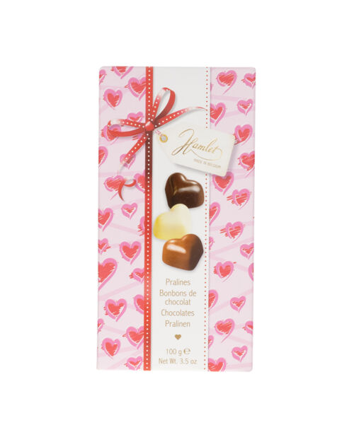 Chocolates rellenos de avellana corazón