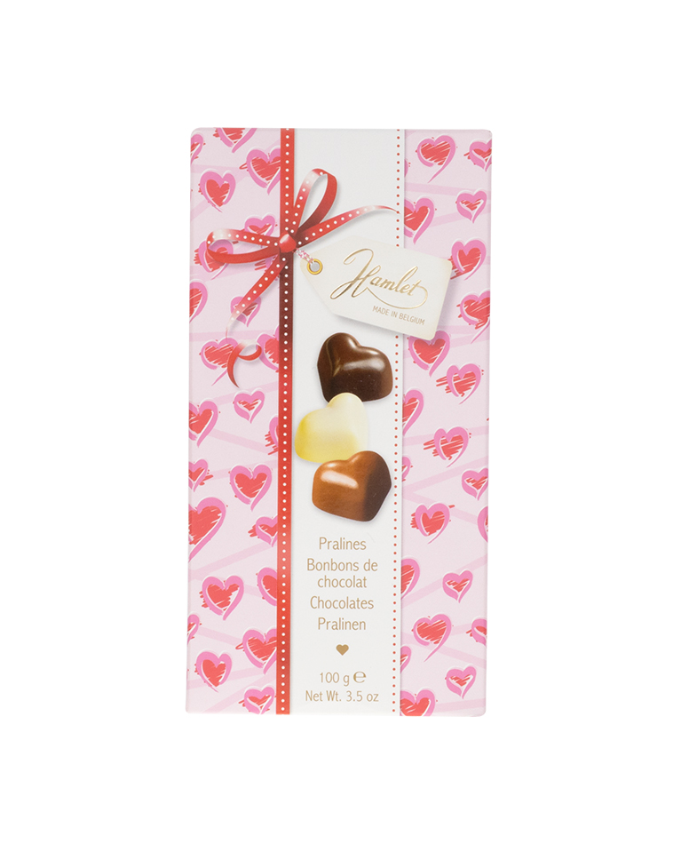 Chocolates rellenos de avellana corazón