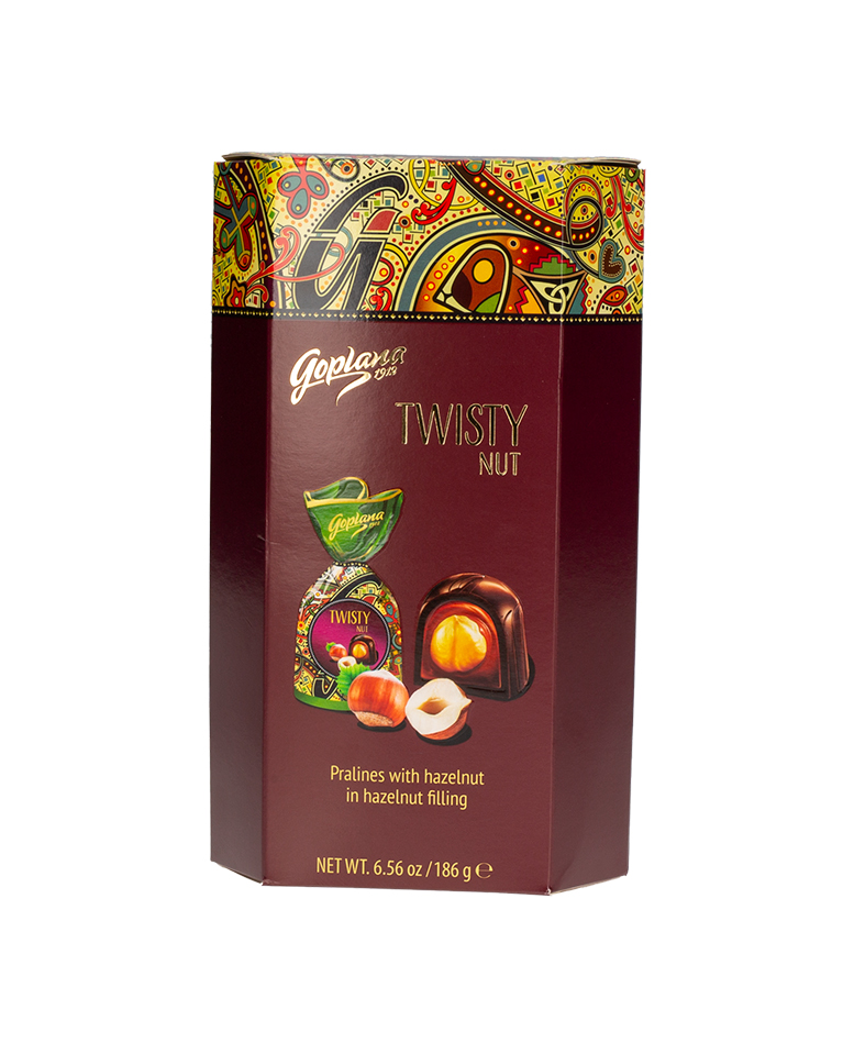 Twisty nut bombones de chocolate y avellana