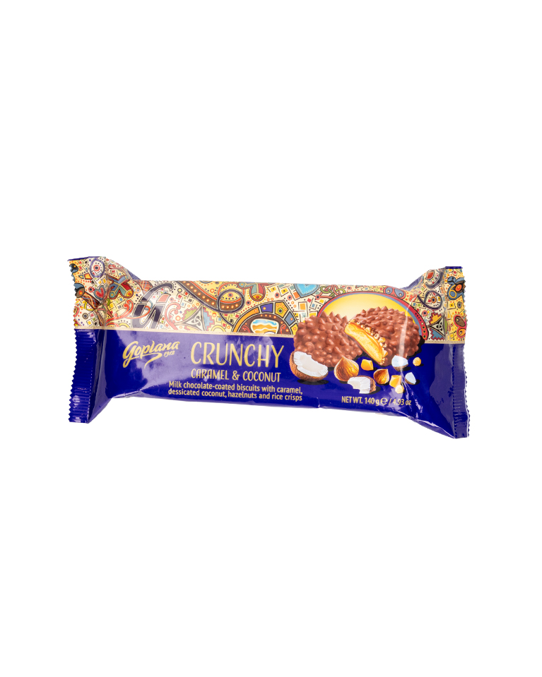 Galletas crunchy con caramelo y coco