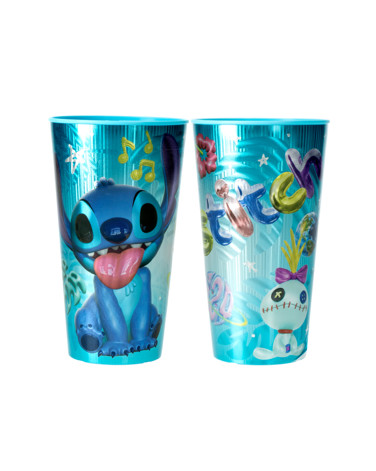 Vaso de plástico metalizado de Stitch