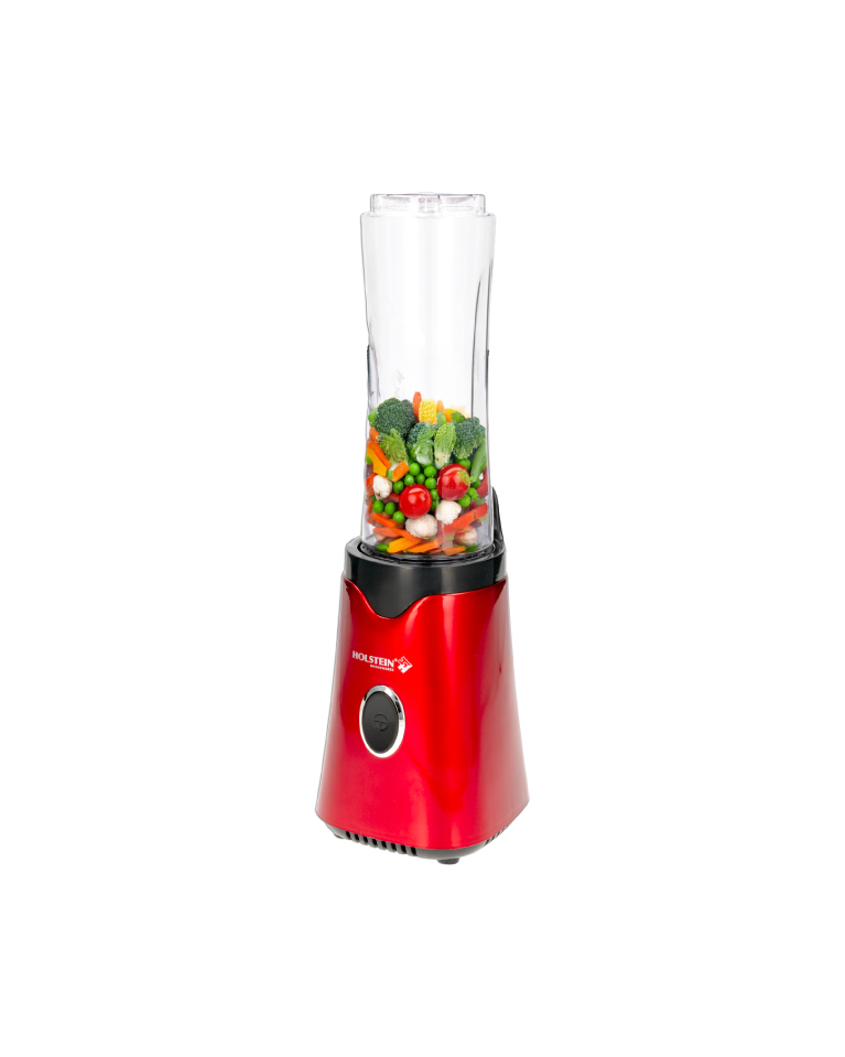 Licuadora personal roja metálica