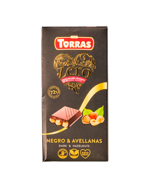 Chocolate negro con avellanas