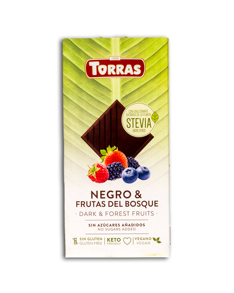 Chocolate negro con frutas del bosque