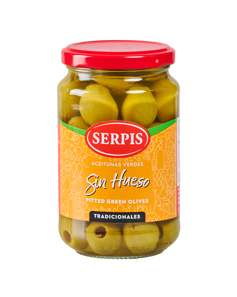 Aceitunas verdes en manzanilla sin hueso
