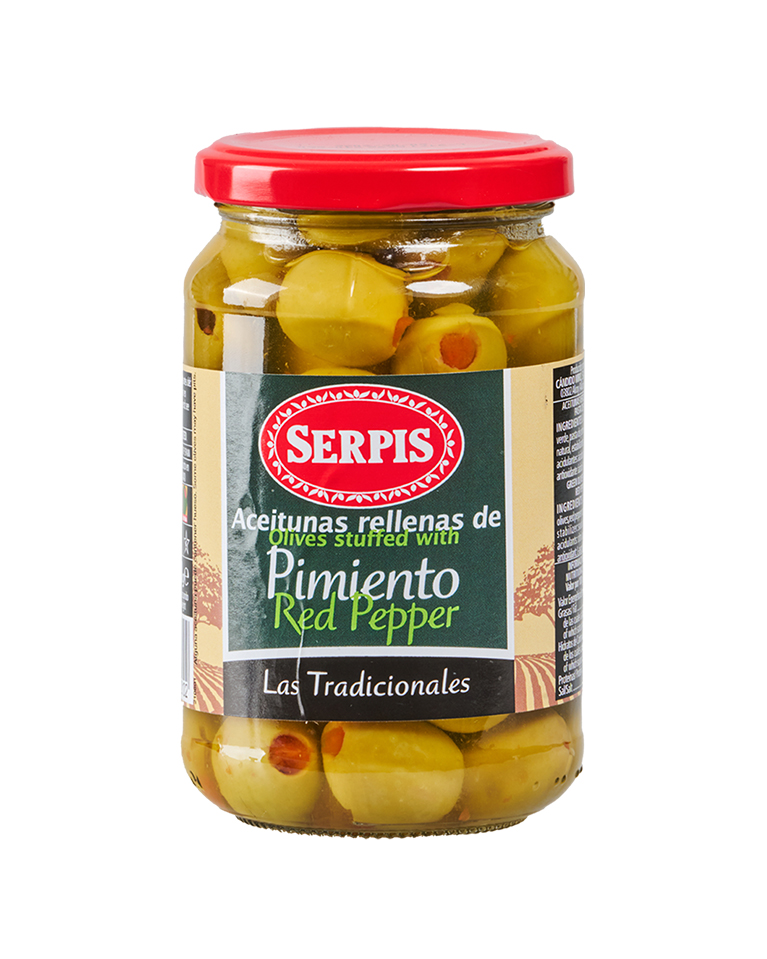 Aceitunas rellenas de pimiento