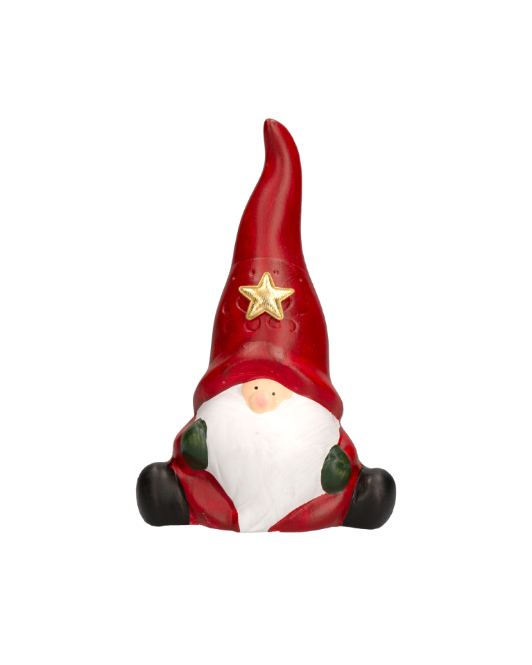 Adorno de gnomo con gorro