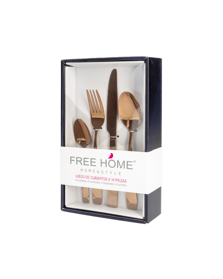 Set de cubiertos cobre