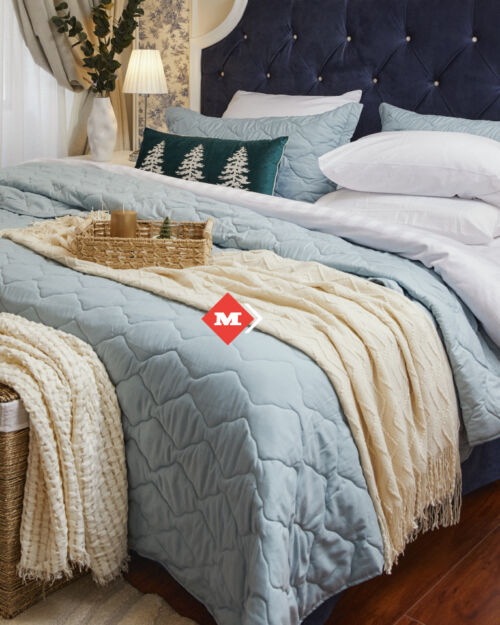 Manta beige con relieve