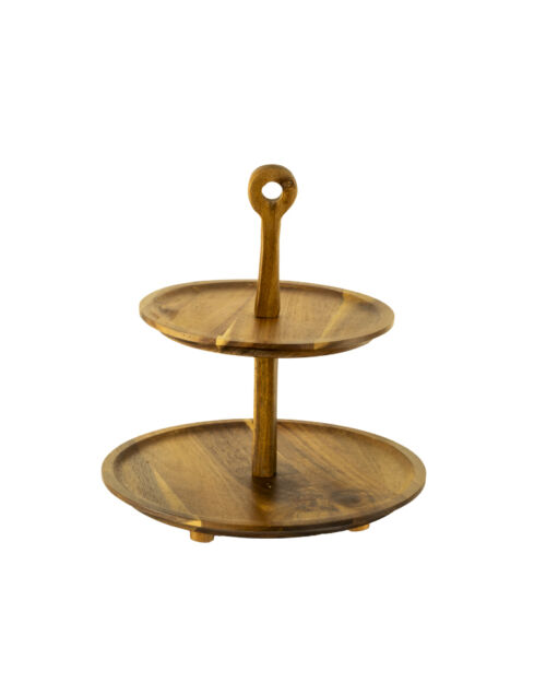 Base de madera de doble altura