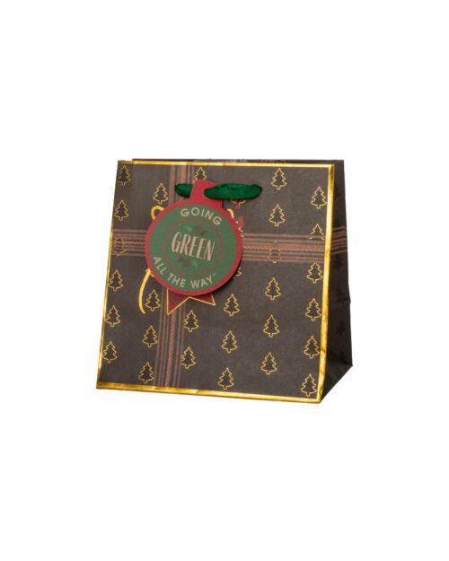 Bolsa de regalo estampada cuadrada