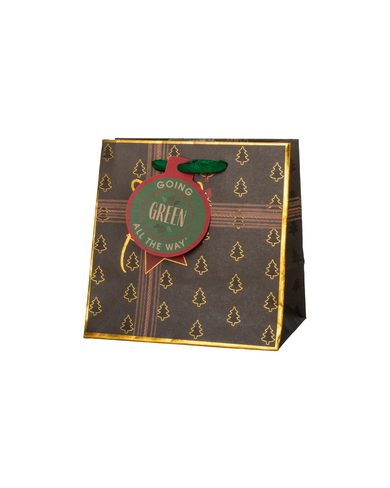 Bolsa de regalo estampada cuadrada