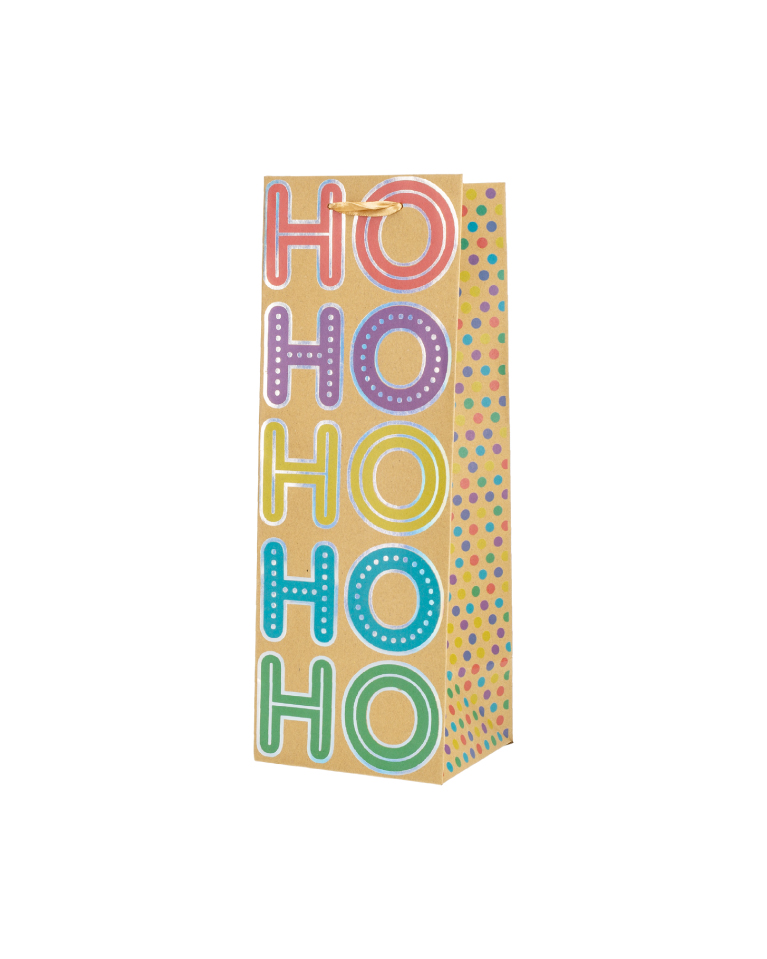 Bolsa de regalo estampada para botella