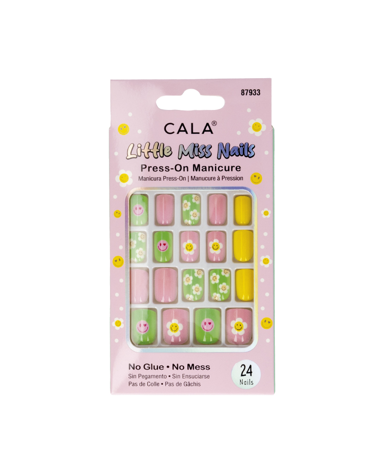 Kit de uñas verde, rosado y amarillo