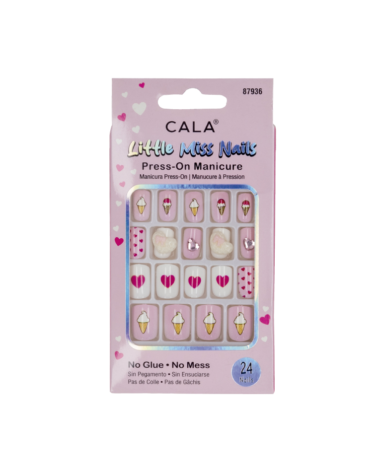 Kit de uñas rosado y blanco