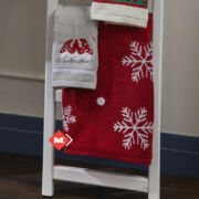 Toalla de copos roja