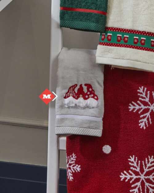 Toalla de gnomos gris