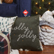 Cojín verde holly jolly