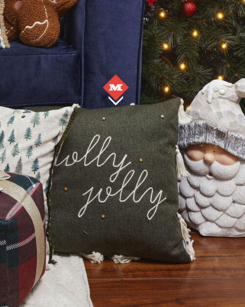 Cojín verde holly jolly