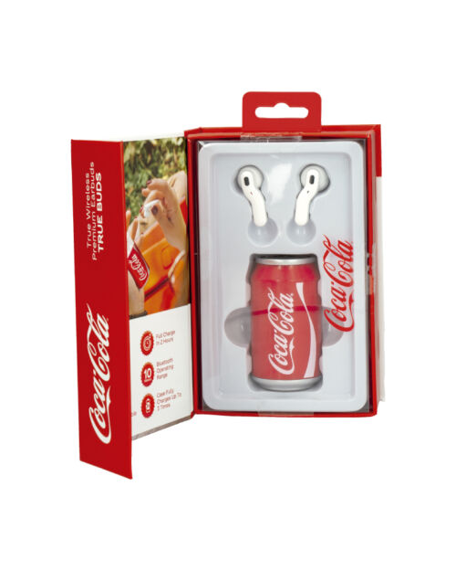 Audífonos inalámbricos tipo lata Coca Cola