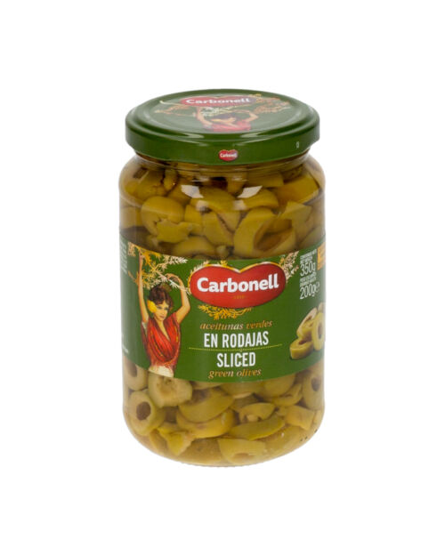 Aceitunas verdes en rodajas