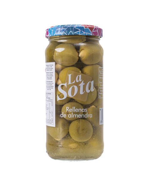 Aceitunas verdes rellenas de almendras