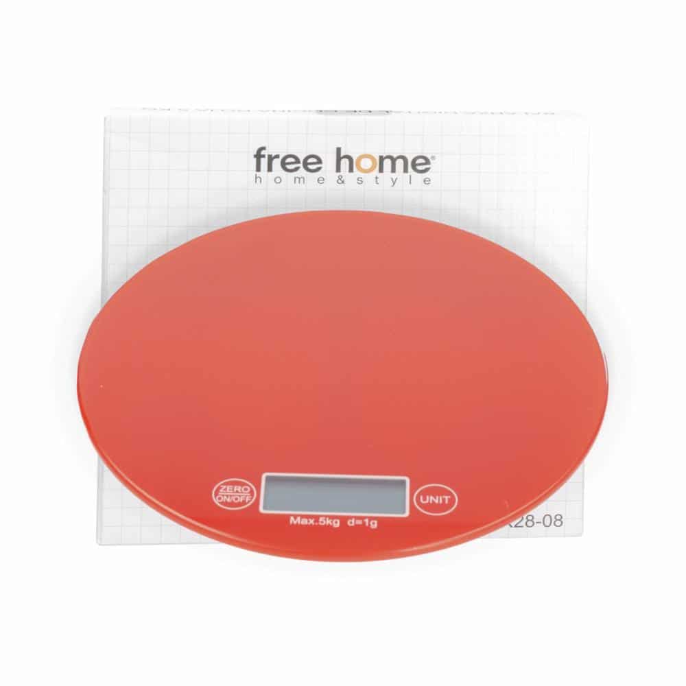 Balanza Digital De Cocina Roja FREE HOME 5 Kg - Megamaxi