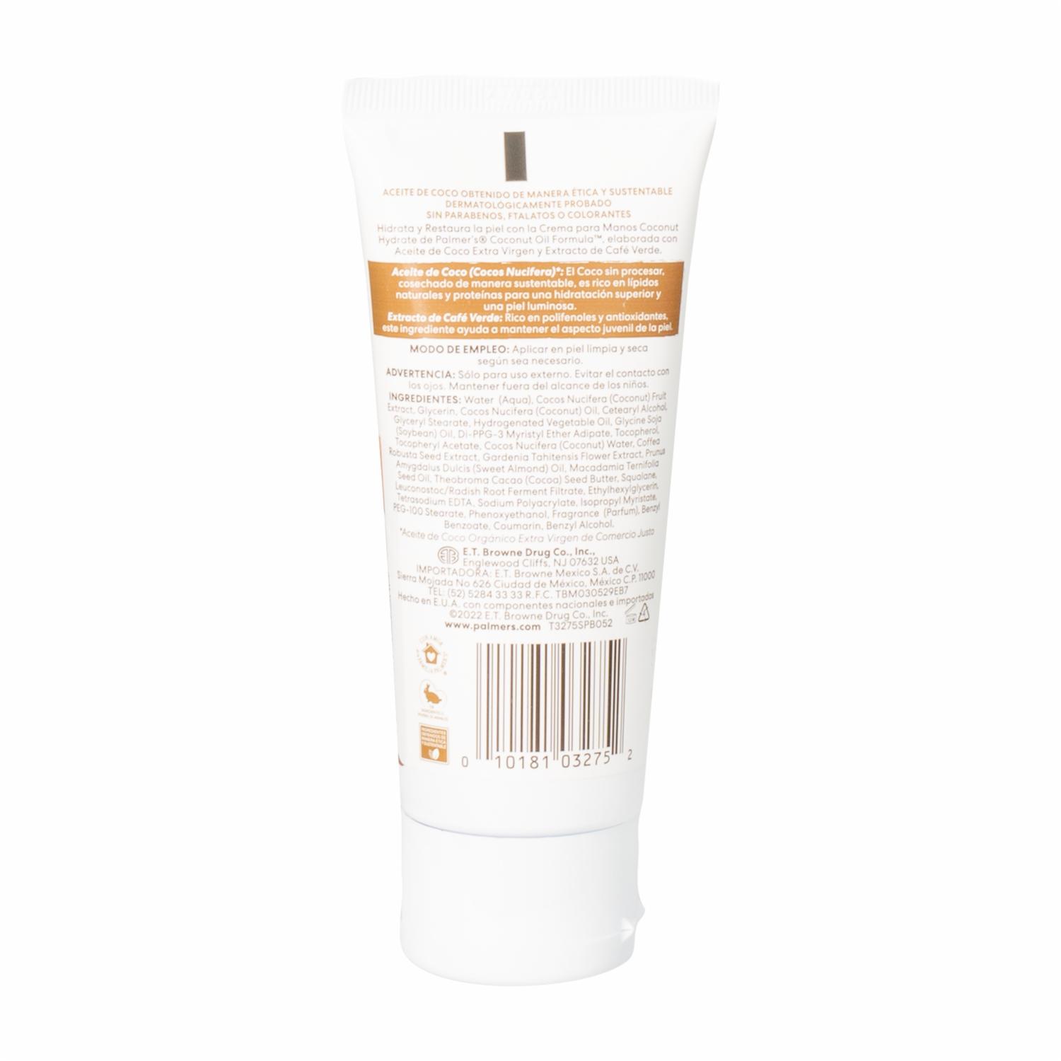 Crema Para Manos Hidratante Con Aceite De Coco Y Con Vitamina E PALMER'S 96 G - Imagen 2