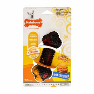 Juguete Para Perro Diseño Hueso Sabor Baccon Chesse Burguer NYLABONE Unidad