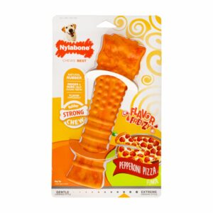 Juguete Para Perro Diseño Hueso Sabor A Pizza NYLABONE Unidad