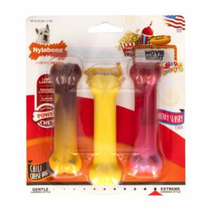 Juguete Para Perro Diseño Hueso Sabores Surtidos NYLABONE 3 Piezas