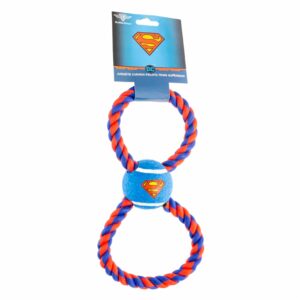 Juguete Para Mascota De Cuerda Pelota Tenis Diseño Superman BUCKLE DOWN Mediano