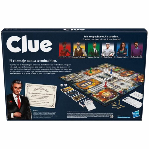 Juego De Mesa Clue HASBRO 2 - 6 Jugadores - Imagen 2