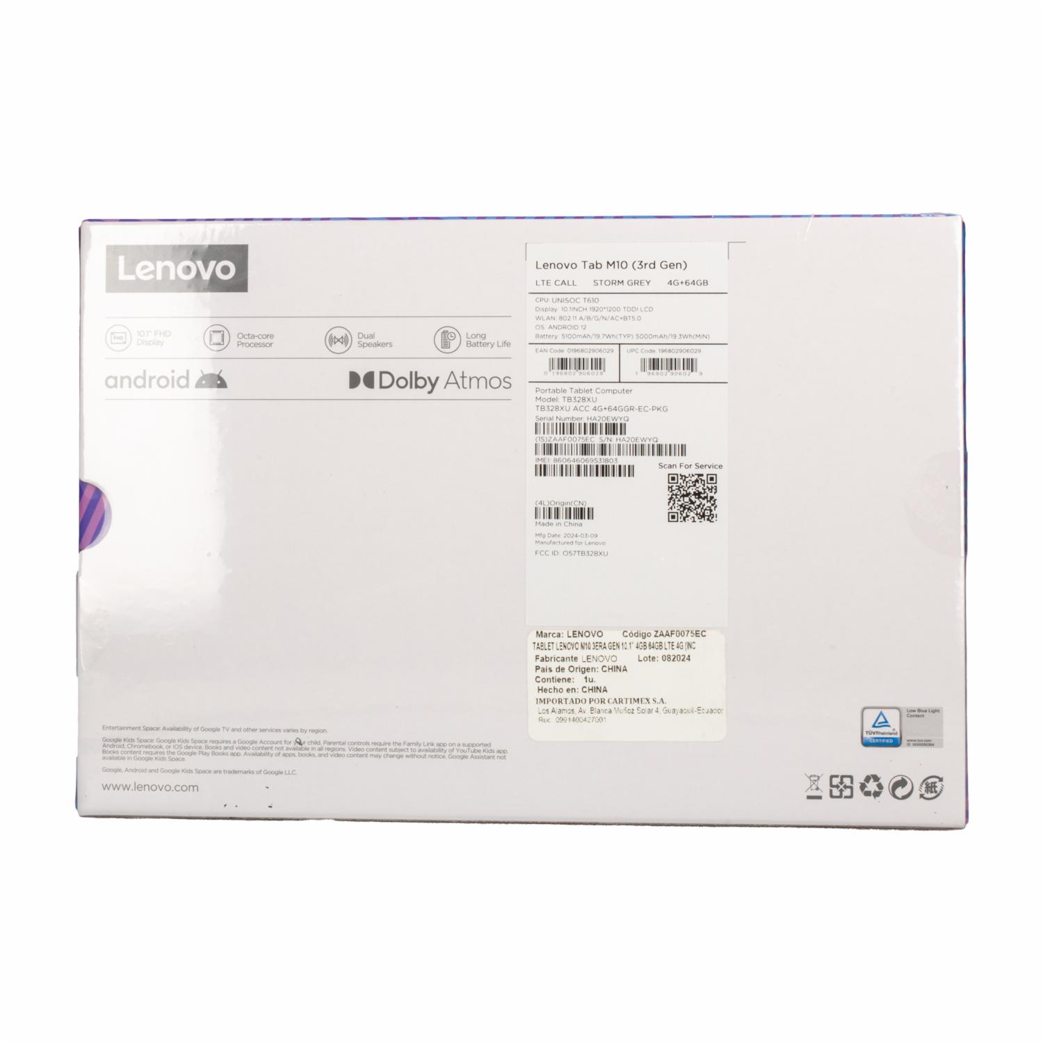 Tablet M10 3Rd Lte Tb-328XU LENOVO 10,1" - Imagen 2