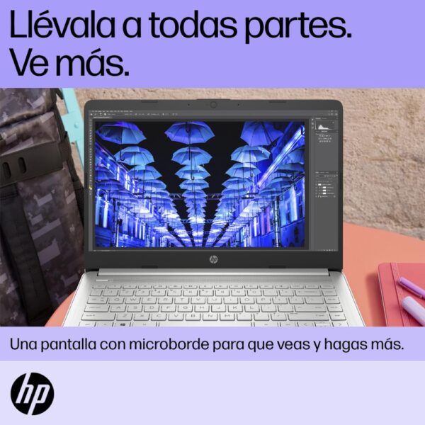Notebook Intel Core i5-1235U Turbo 4.4GHz-10 Núcleos 8Gb RAM Y 256 Gb De Almacenamiento HP 14" HD - Imagen 5