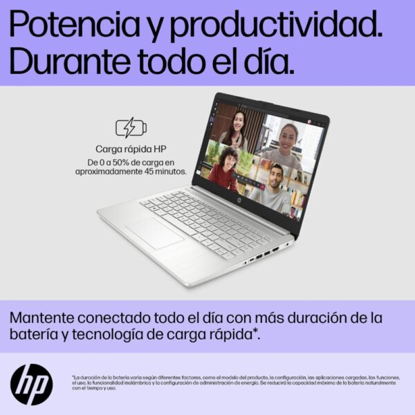 Notebook Intel Core i5-1235U Turbo 4.4GHz-10 Núcleos 8Gb RAM Y 256 Gb De Almacenamiento HP 14" HD - Imagen 8