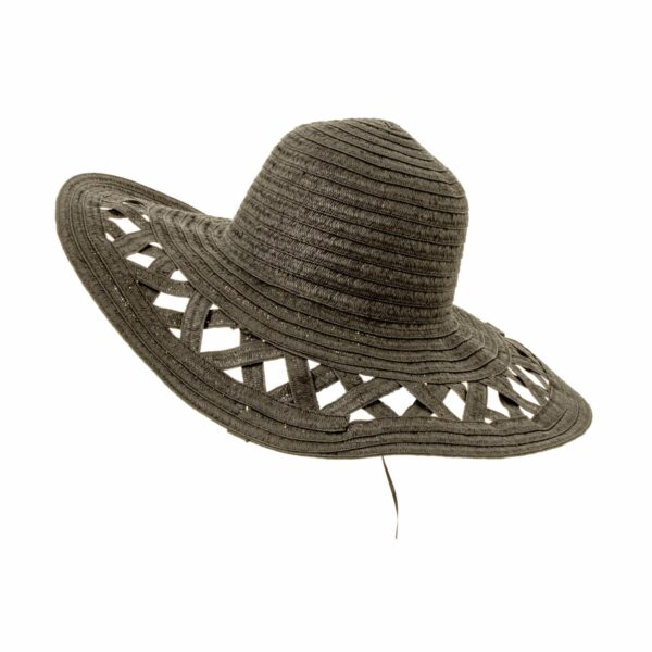 Sombrero De Playa Negro NARSY CHIC Dama - Imagen 2
