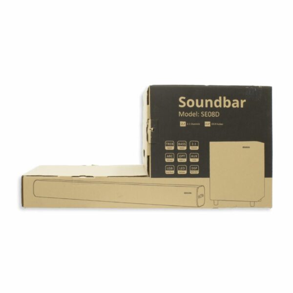 Barra De Sonido Para TV 2.1 Wireless + Subwoofer 220W HD AUDIO 33.8" - Imagen 8