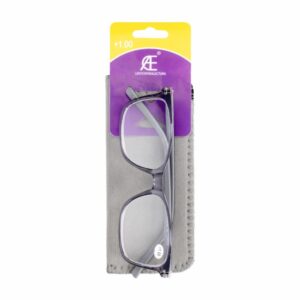 Lentes De Lectura Para Caballero Gris AE Medida +1.00