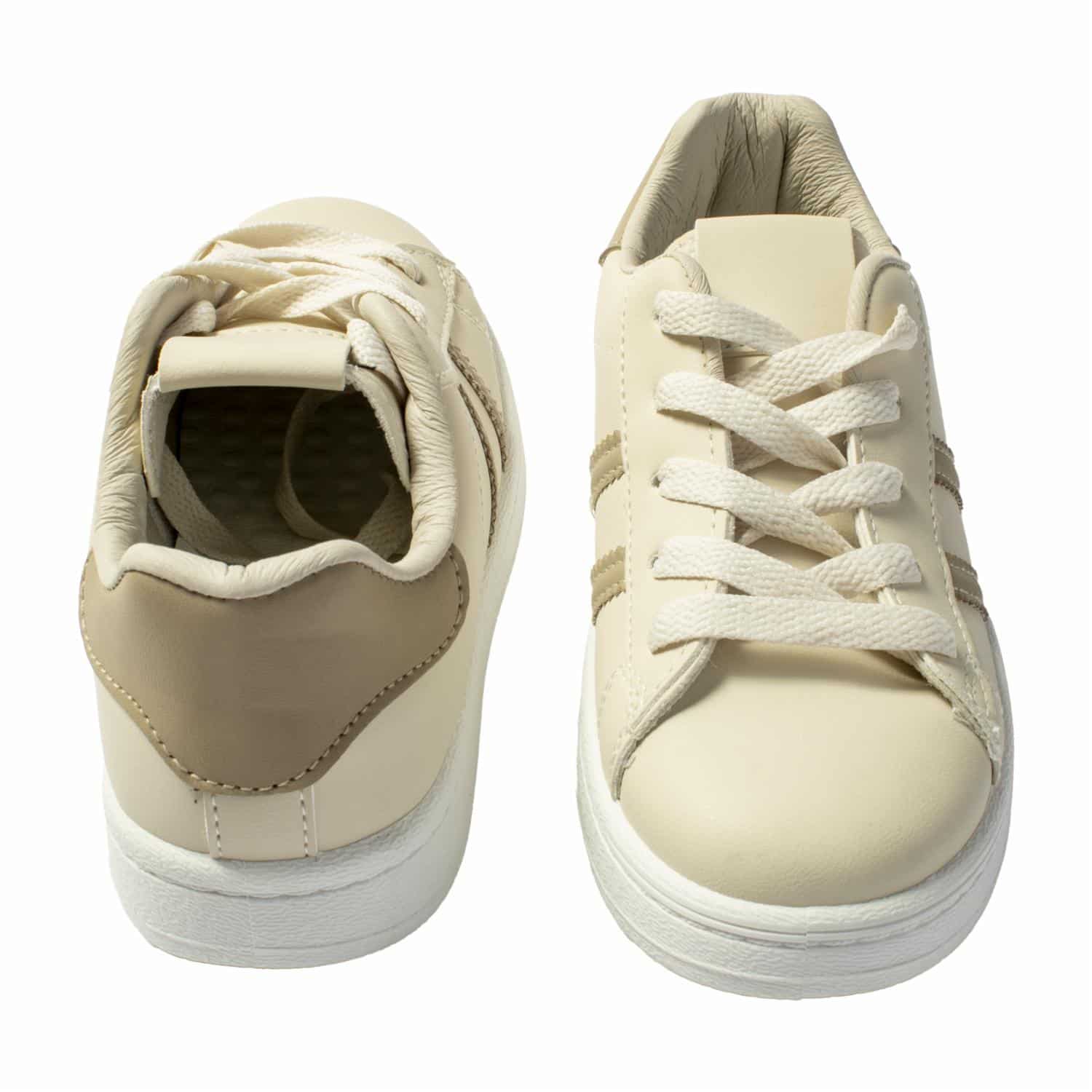 Zapato Deportivo Bajo Con Cordón Beige MGX BASIC - Imagen 3