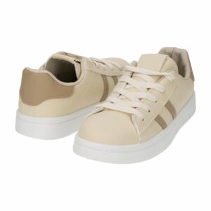Zapato Deportivo Bajo Con Cordón Beige MGX BASIC