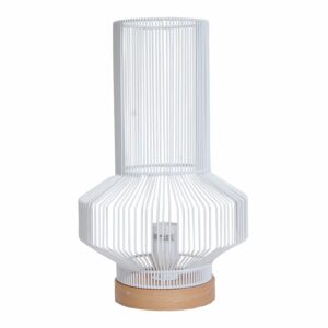 Lampara De Mesa Diseño De Alambre Blanco FREE HOME Unidad