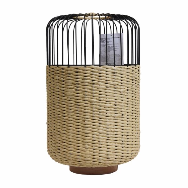 Lampara De Mesa Diseño Alambre Y Mimbre FREE HOME Unidad