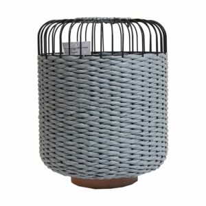 Lampara De Mesa Diseño Alambre Y Mimbre Azul Claro FREE HOME Unidad