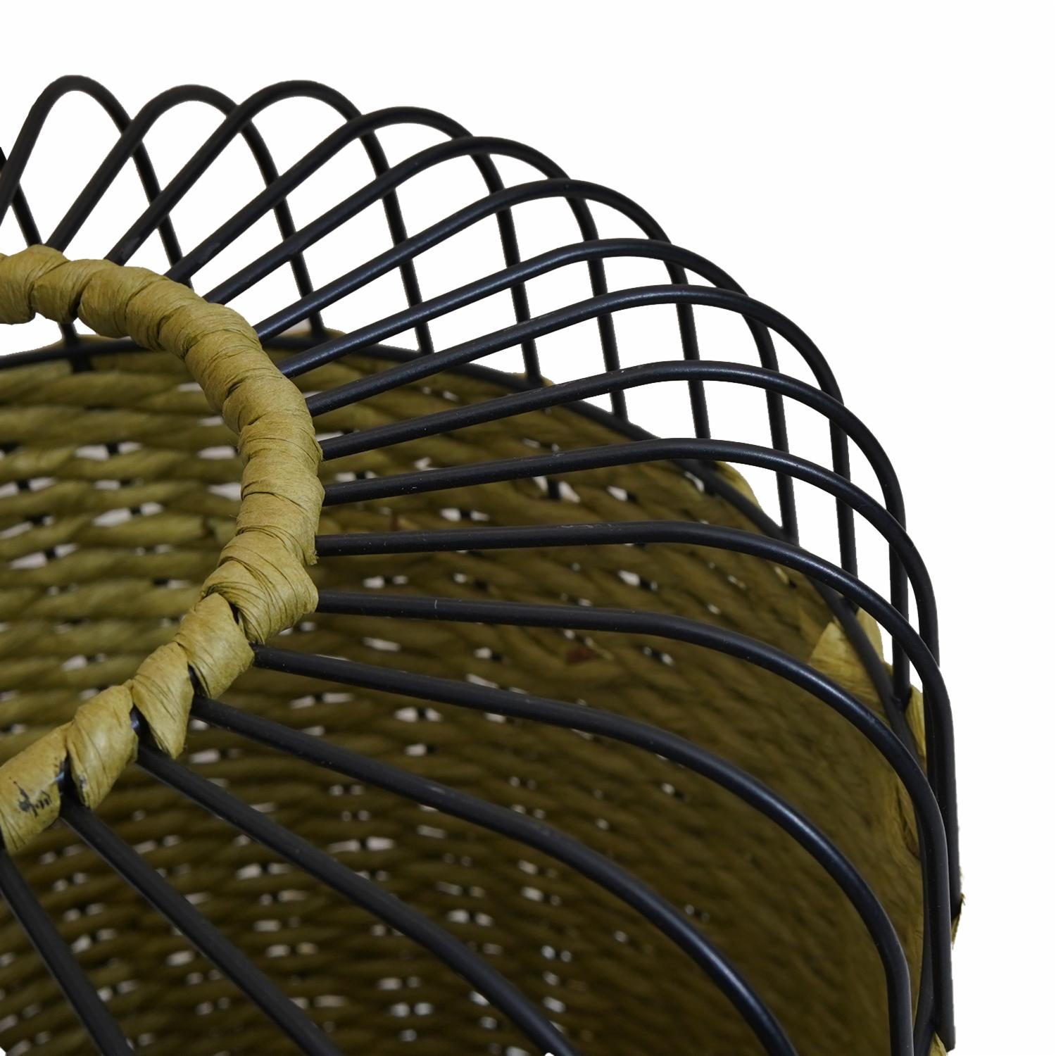 Lampara De Mesa Diseño Alambre Y Mimbre Verde FREE HOME Unidad - Imagen 2