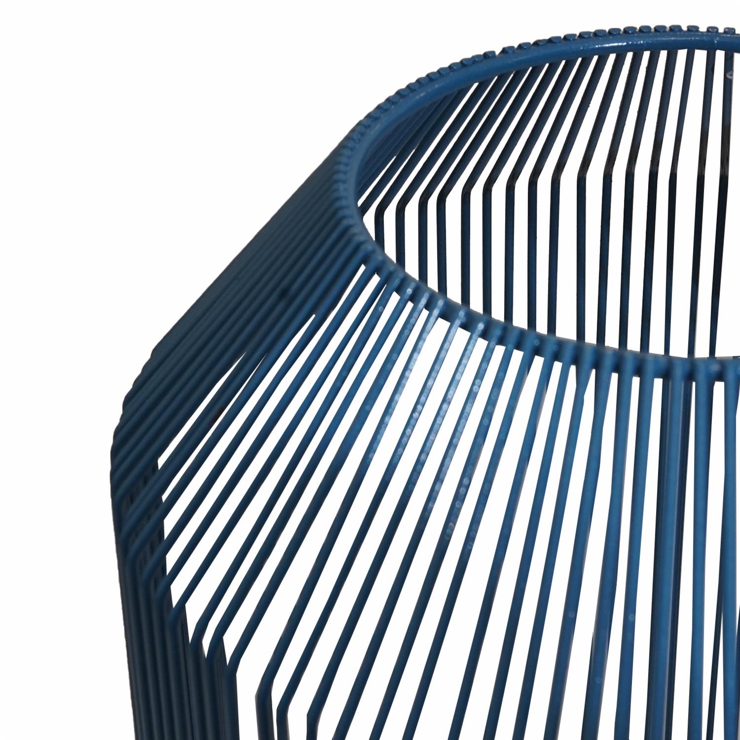 Lampara De Mesa Diseño Alambre Y Mimbre Azul Oscuro FREE HOME Unidad - Imagen 2