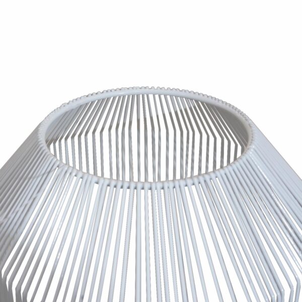 Lampara De Mesa Diseño Alambre Y Mimbre Blanco FREE HOME Unidad - Imagen 2