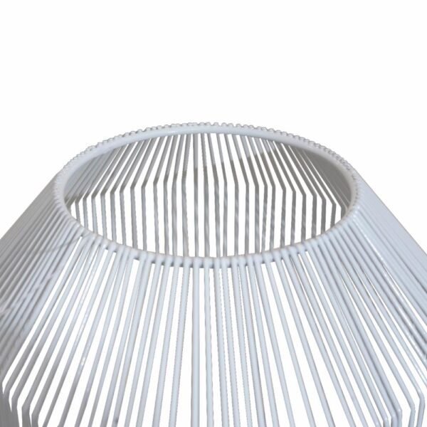 Lampara De Mesa Diseño Alambre Y Mimbre Blanco FREE HOME Unidad - Imagen 2