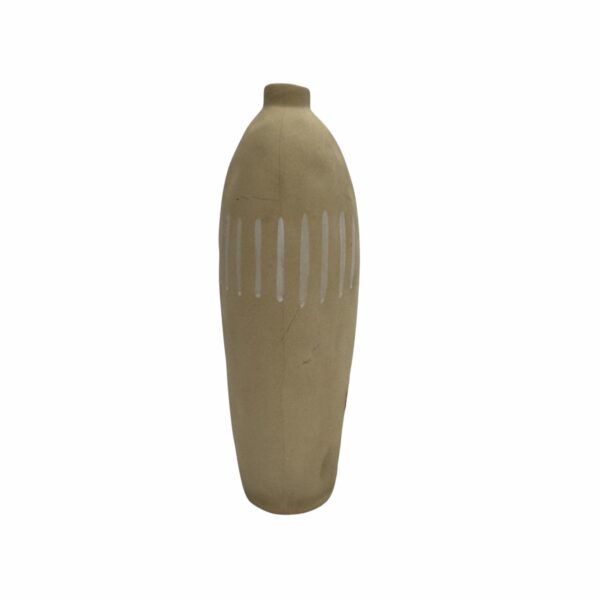 Florero Decorativo Mediano Diseño Líneas Beige FREE HOME Unidad - Imagen 3